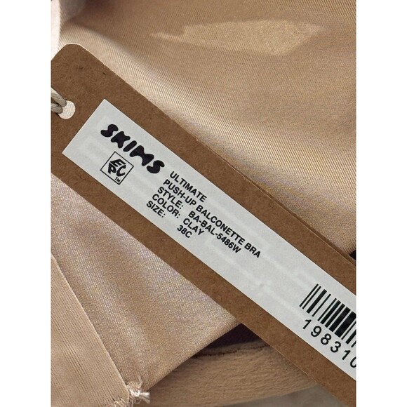 Skims Ultimate Balconette Push Up Bra Clay Size 38C - Picture 8 of 8